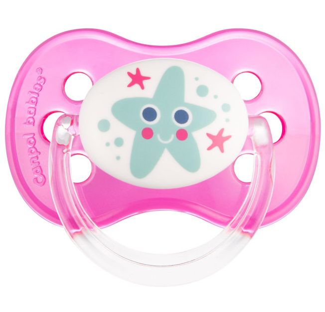 canpol-babies 22-410-dudlik-silikonovy-tresinka-0-6m-lovesea ruzovy 
