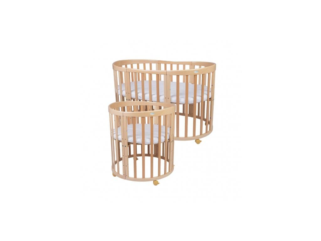 Detská rastúca postieľka 9v1 oval natural + set
