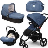 CASUALPLAY - Set kočík LOOP, autosedačka Baby 0plus, vanička Cot a Bag 2020 Lapis Lazuli
