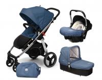 CASUALPLAY - Set kočík LOOP Aluminium, autosedačka Baby 0plus, vanička Cot a Bag 2020 Lapis Lazuli