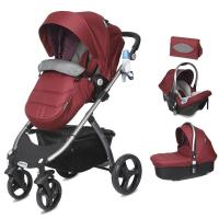 CASUALPLAY - Playxtrem Skyline Set športový kočík, autosedačka 0-13 kg, vanička a prebalovacia taška 2020 Red