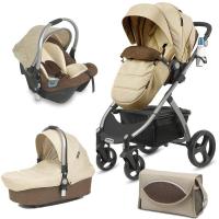 CASUALPLAY - Playxtrem Skyline Set športový kočík, autosedačka 0-13 kg, vanička a prebalovacia taška 2020 Savanna