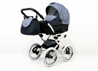 Raf-pol retro kočík Margaret White ALU Magic Grey