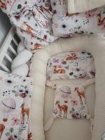 Handmade set do postieľky srnka s vyšitým menom vášho dieťaťa