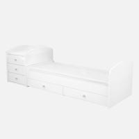 Félix MAXI 5-zásuvková kombi postieľka s prebaľovacím pultom biela 