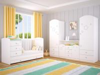 Félix MAXI 5-zásuvková kombi postieľka s prebaľovacím pultom biela 