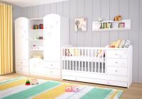 Félix MAXI 5-zásuvková kombi postieľka s prebaľovacím pultom biela 