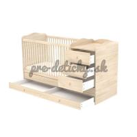 Nikoleta kombi postieľka 3-zásuvková s prebaľovacím pultom 