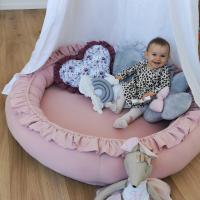  Ingvart Okrúhle hniezdo béžové s volánom