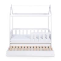 Klups Posteľ DOMČEK biela so zásuvkou