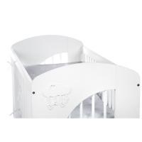 Klups postieľka Nel Obláčik biela