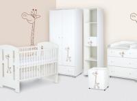 KLUPS Skriňa dvojdverová SAFARI ŽIRAFKA biela 