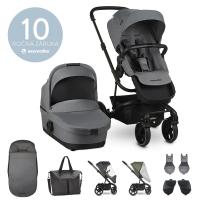 EASYWALKER Set XXL kočík kombinovaný Harvey3 s príslušenstvom Fossil Grey