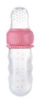 CANPOL BABIES Sieťka kŕmiaca silikónová s nádobou ružová