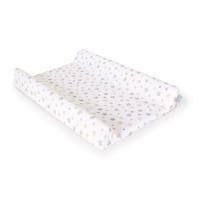 Ceba Baby Poťah na prebaľovaciu podložku 50x70-80cm Light grey + Yellow Stars 2ks