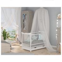 Gimme Five Drevená postieľka/pohovka+šuflík JULIANA biela