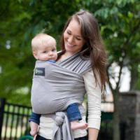 BOBA Nosič detí / šatka Wrap - Grey