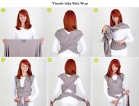 BOBA Nosič detí / šatka Wrap - Grey