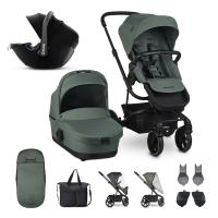 EASYWALKER Set 3XL kočík kombinovaný Harvey3 s  autosedačkou Kiddy Evolution Pro 2 + Príslušenstvo Forest Green
