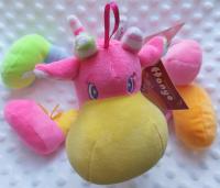 Plyšová hračka na rozvoj zručností - kravička ružová