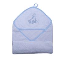 Detská osuška Vaganza 110 x 110 cm modrá s motívom leva