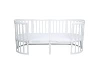 Detská rastúca postieľka 9v1 oval white + Set