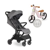 EASYWALKER Jackey + odrážadlo Uniq Pink Marble Grey