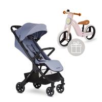 EASYWALKER Jackey + odrážadlo Uniq Pink Steel Grey