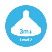 DR.BROWN'S Cumlík na fľaše Options+ široké hrdlo 3m+, silikónový 2 ks