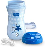 CHICCO Hrnček Shiny termo floureskujúci s tvrdým náustkom 266 ml modrý 14m+