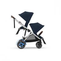 Cybex e-Gazelle S Gold elektrický detský kočík pre dvojičky Ocean Blue