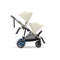 Cybex e-Gazelle S Gold elektrický detský kočík pre dvojičky Seashell Beige