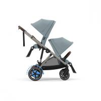 Cybex e-Gazelle S Gold elektrický detský kočík pre dvojičky Stormy Blue