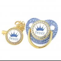 Cumlík s kamienkami a nápisom  Prince 0-6m