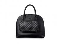 Moon Fashion Bag Black Leather taška na plienky