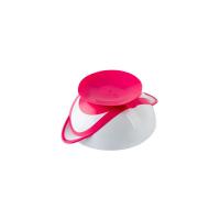 BABYONO Miska uzatvárateľná s prísavkou a lyžičkou 300 ml ružová 6m+