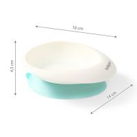 BABY ONO Miska s prísavkou a lyžičkou zelená 230ml 6m+