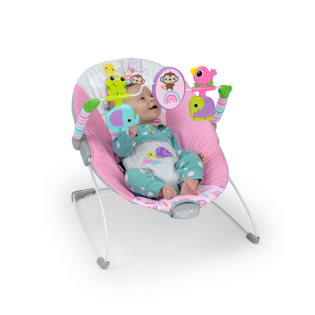 BRIGHT STARTS Lehátko vibrujúce Pink Paradise™ 0m+ do 9 kg