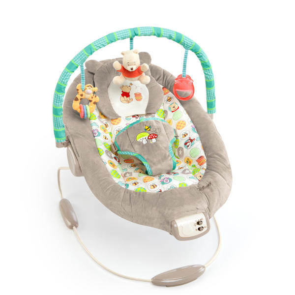 BRIGHT STARTS Lehátko vibrujúce s melódiou Winnie the Pooh Dots &amp; Hunny 0 m+, do 9 kg