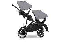 Easy Go Duoflex športový kočík pre dvojičky Cloudy Grey