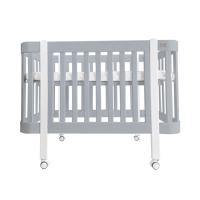 Detská antirefluxná rastúca postieľka Nika Duo – sivá s bielymi nožičkami