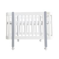 Detská antirefluxná rastúca postieľka Nika Duo – biela so sivými nožičkami