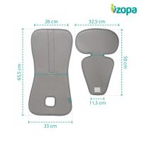 Zopa Priedušná podložka do autosedačky Breeze sk. 2/3 Maory Grey