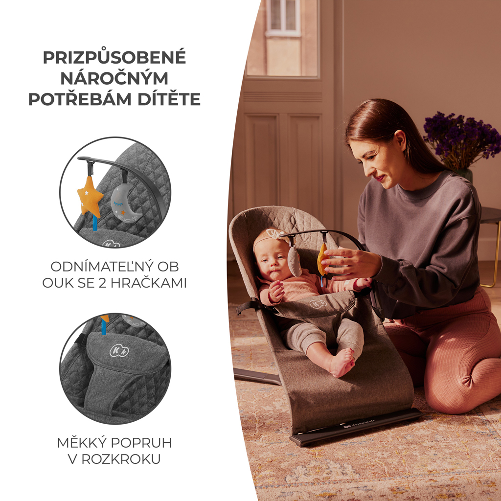 KINDERKRAFT Lehátko pohupujúce Mimi, do 9kg