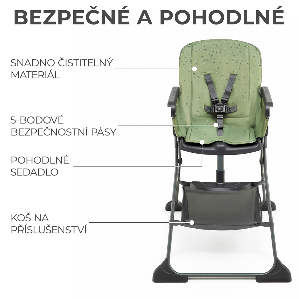 KINDERKRAFT Stolička jedálenská Foldee