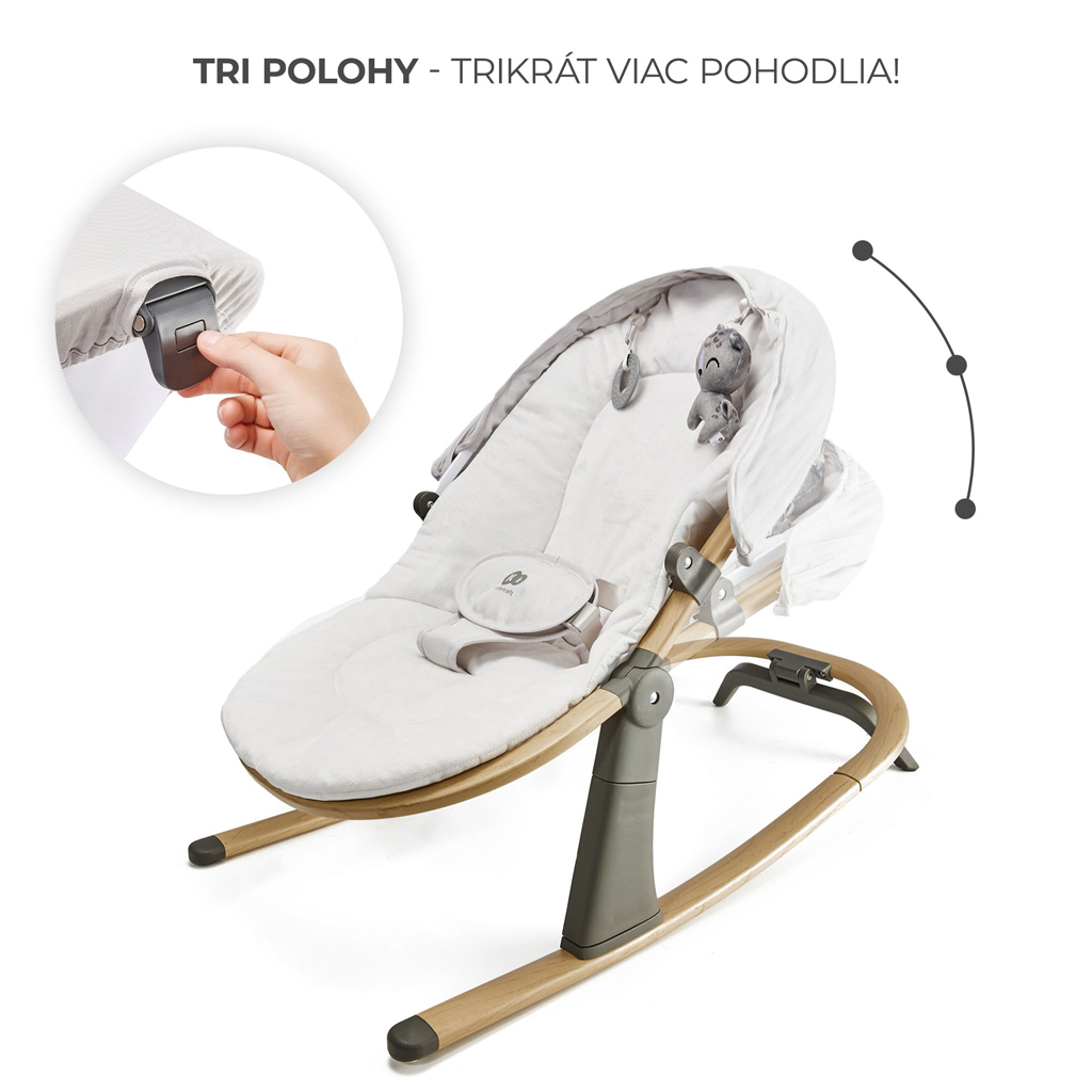 KINDERKRAFT Lehátko Elsu Grey, do 9kg