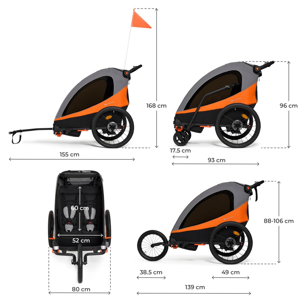 KINDERKRAFT Vozík 3v1 Nava