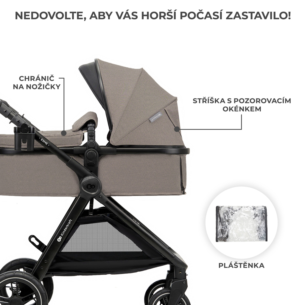 KINDERKRAFT Kočík kombinovaný 3v1 Esme