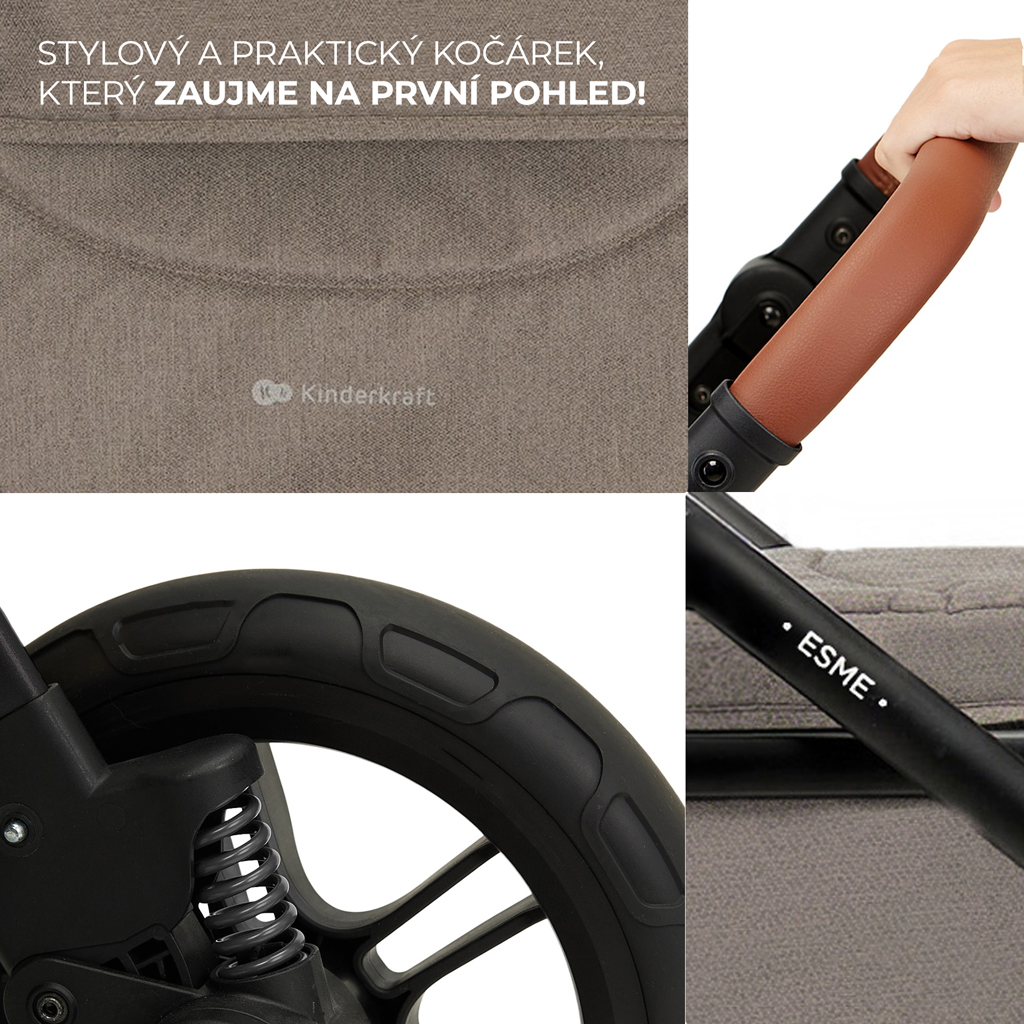 KINDERKRAFT Kočík kombinovaný 3v1 Esme