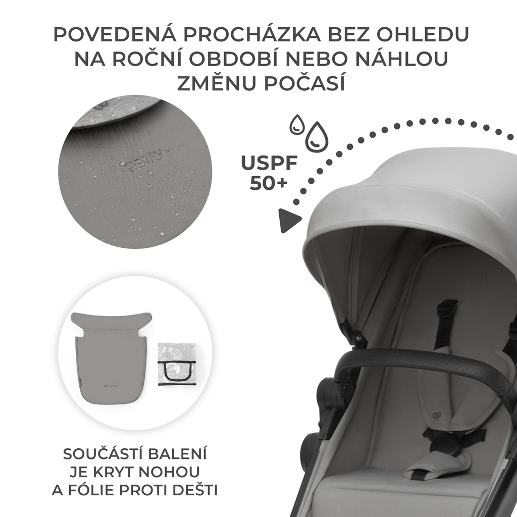 KINDERKRAFT Kočík kombinovaný 3v1 Newly + Mink PRO